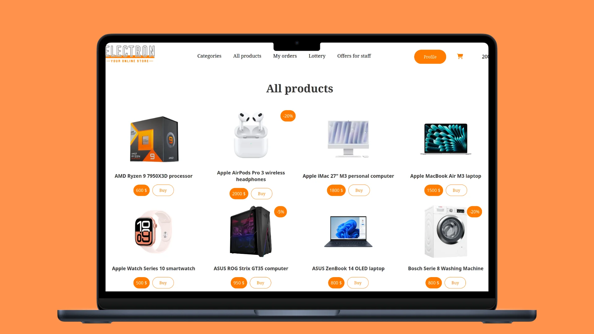 Electron Shop